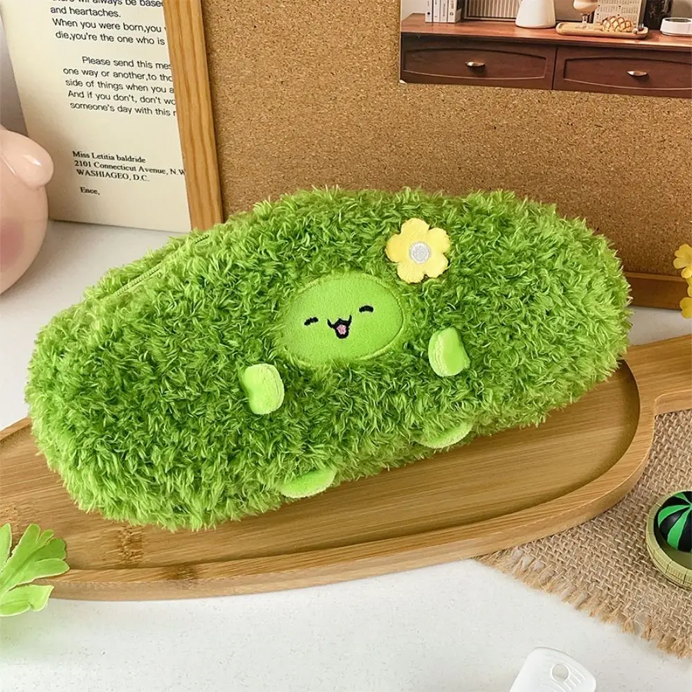 Sac à stylos Brocoli et ail de Style coréen, rangement de bureau, sac de papeterie végétal de grande capacité, Style esthétique Ins