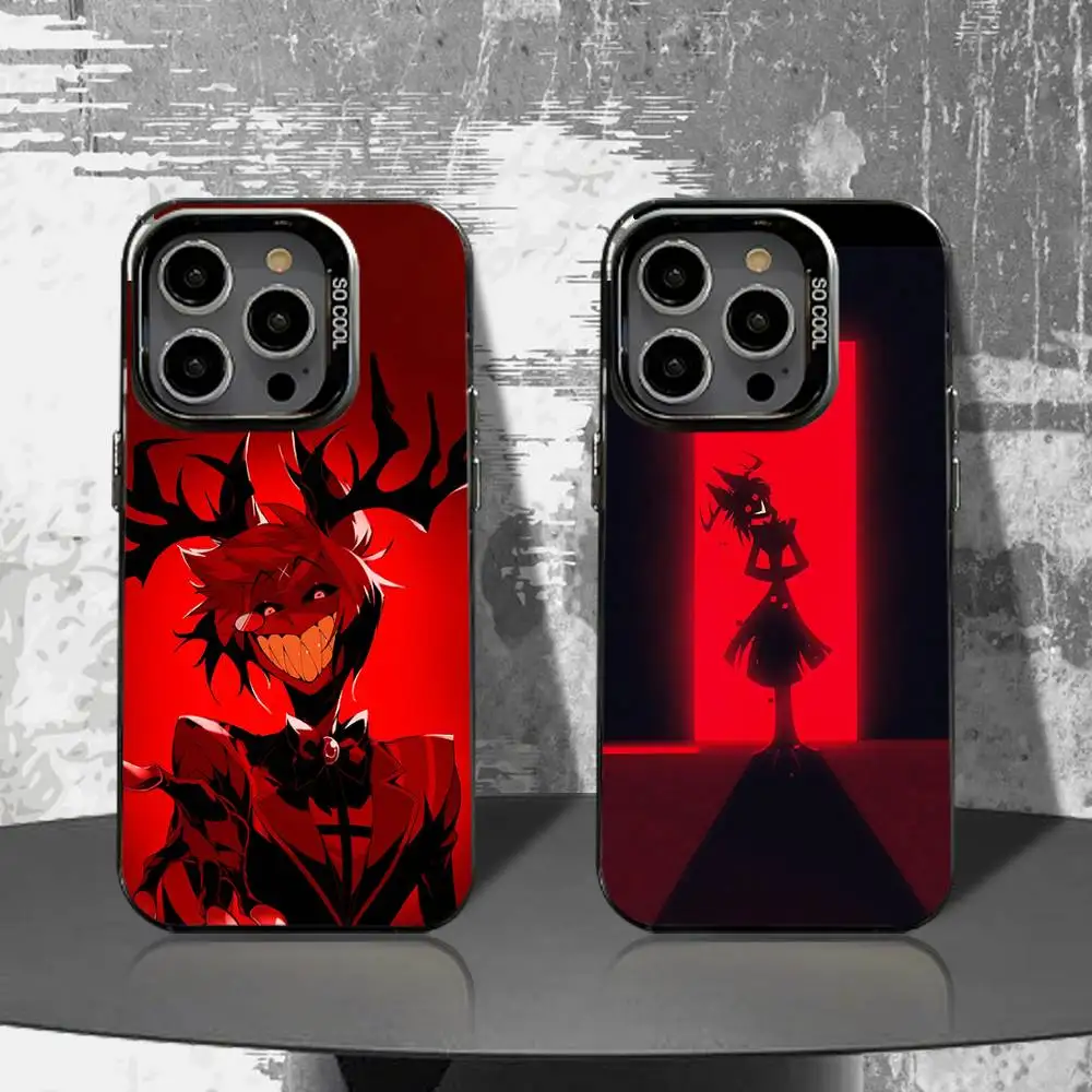 

A-Alastor R-Radio D-Demon Phone Case For iPhone 16,15,14,13,12,11,Pro,XS,Max,Plus,Mini,SE4,E Black Matte Shockproof Cover