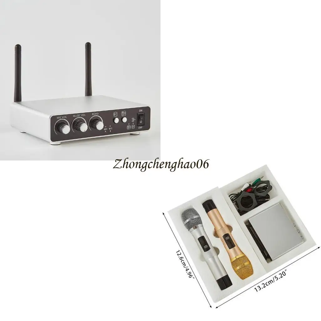 

Wireless Microphone Handheld Mic Frequency Adjustable Anti-interference for Show 601F