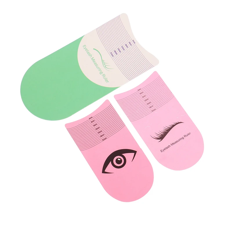 10 Stück Wimpern länge Mess lineal tragbare Augenbrauen Weich plastik Lineal Make-up-Tool 3-21mm Wimpern verlängerung Wachstum Zubehör