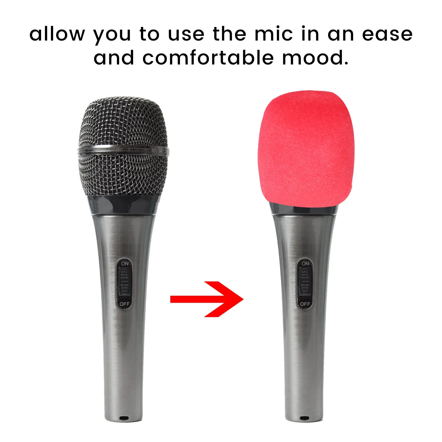 50 Pack Handheld Stage Microphone Windscreen Foam Cover for Karaoke DJ Stage Performance