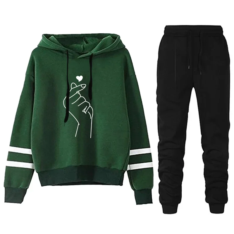 

Повседневный качественный женский спортивный костюм, хит продаж, модные осенне-зимние толстовки с капюшоном, толстовка в одной полоску, спортивные штаны, удобные уличные штаны
