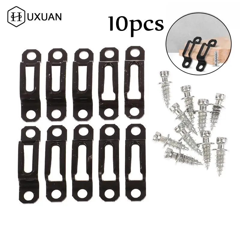 

10pcs 2 in1 Invisible Wood Cabinet Connector Woodworking Metal Cupboard Hinge Assembly Furniture Bracket Recessed Screw Fastener