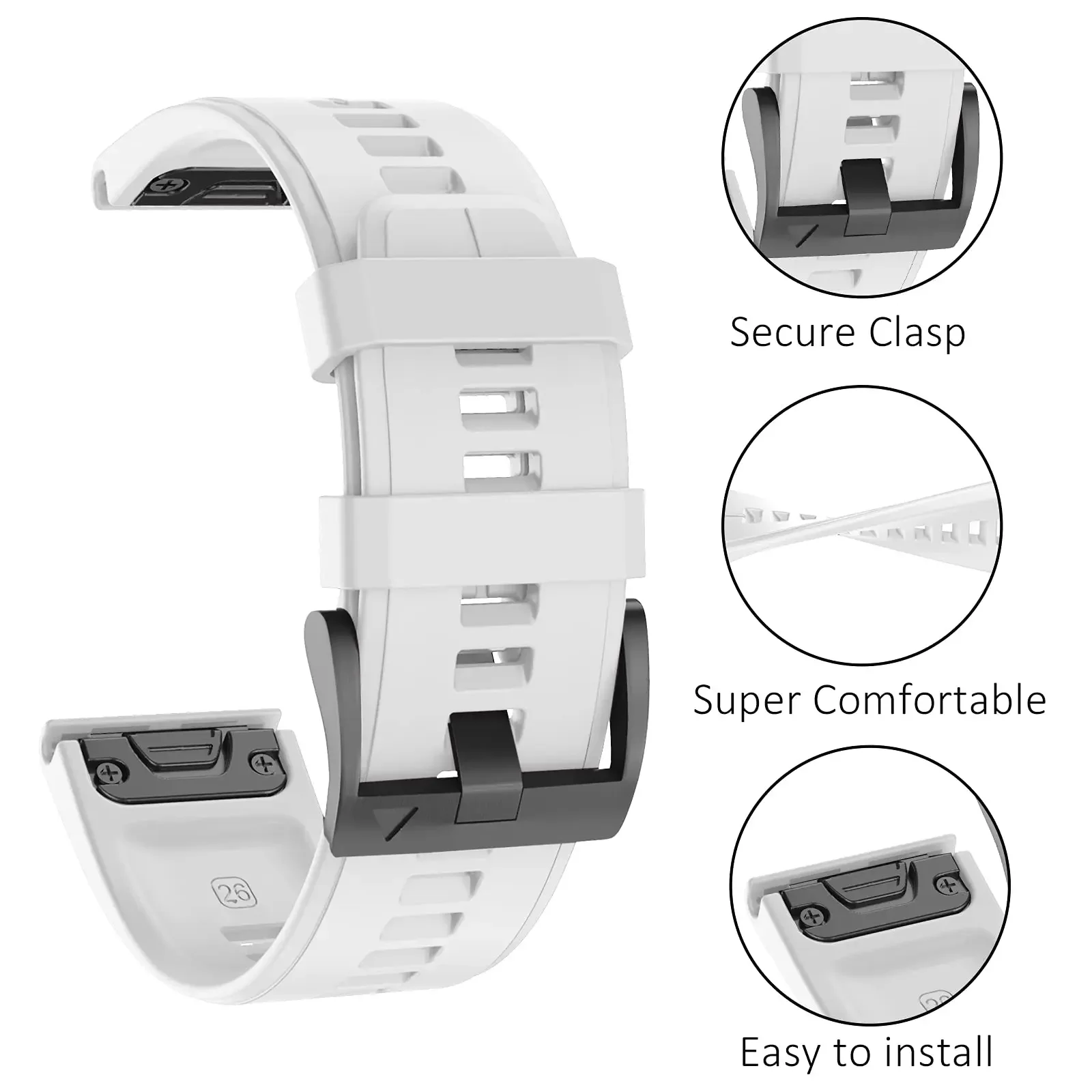 22/26 مللي متر QuickFit حزام ل Garmin Fenix 8 PRO 7X 7 6X 6 5X 3HR/Enduro 3 ساعات سيليكون الفرقة Forerunner 970 965/Quatix 8 سوار