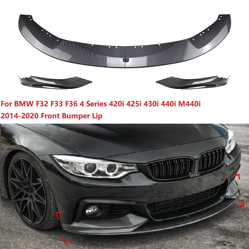 

For BMW 4 Series F32 F33 F36 420i 425i 430i 440i M440i 2014-2020 Front Bumper Lip Splitter Spoiler MP Style Car Accessories