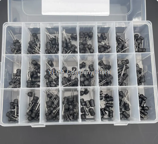 240 pieces of 24 specifications 6x8 I-shaped inductors 2.2uH-100mH cylindrical plug-in inductor set