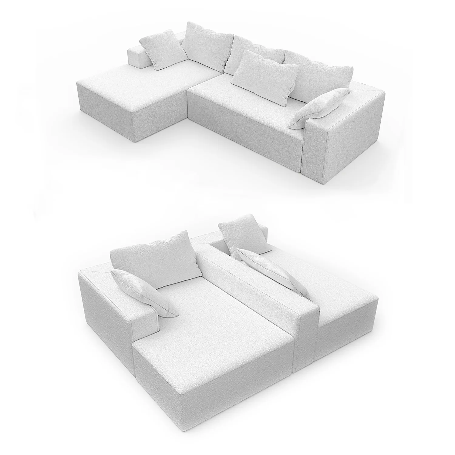 

New, Nordic simplicity, sponge combination, splicing sofa, bed and living room combination