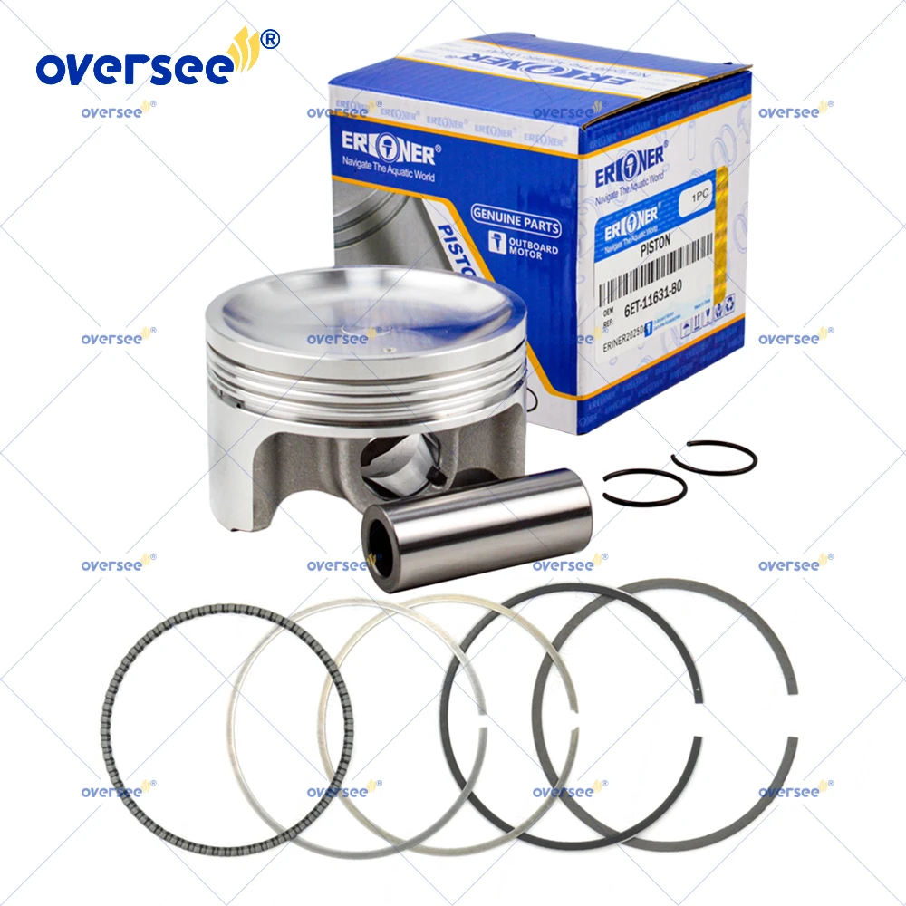 

6ET-11631 Piston Set STD for Yamaha Waverunner FX CRUISER FZS FZR SX192 Outboard Engine 6ET-11631-00-B0 6S5-11631-10-B0 85.95mm