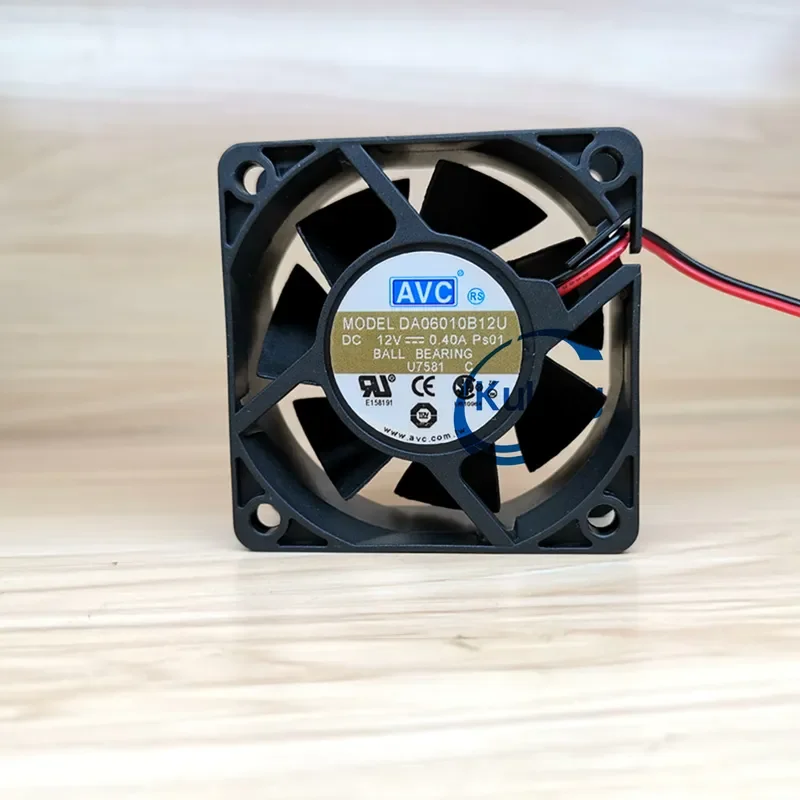 Double Ball Four-Wire PWM Automatic Speed Control Large Air Volume CPU Fan for DA06010B12U AVC 6010 6cm