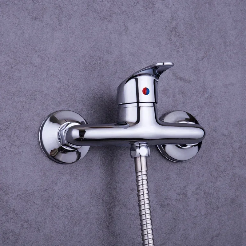 Wall Mounted Bathtub Faucet Shower Mixer Valve Brass Cold and Hot Water Mixer Tap Single Handle Bath Shower Bathtub Faucet Valve