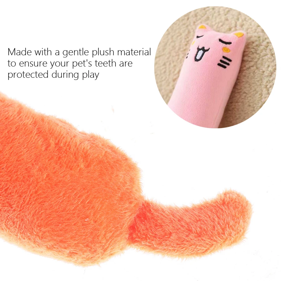 ของเล่นแมวแบบมีปฏิสัมพันธ์ น่ารัก ตลก ตุ๊กตาขนนุ่ม ของเล่นบีบมีเสียง สำหรับลูกแมว ของเล่นขัดฟัน ของเล่นเคี้ยว สำหรับสัตว์เลี้ยง