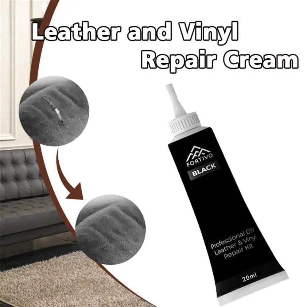 Black Leather and Vinyl Repair cream Furniture Couch Car Seats Sofa Maintenance Shoes Leather Refinish Repair Cream