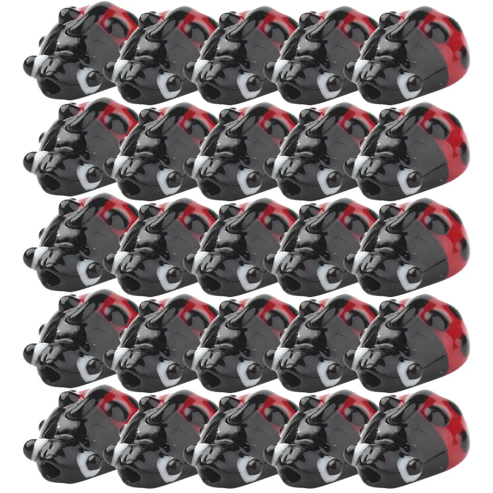 

Набор для рукоделия: 50 стеклянных бусин для браслетов, бусины-божьи коровки для изготовления украшений, ожерелий ручной работы, изысканный декор