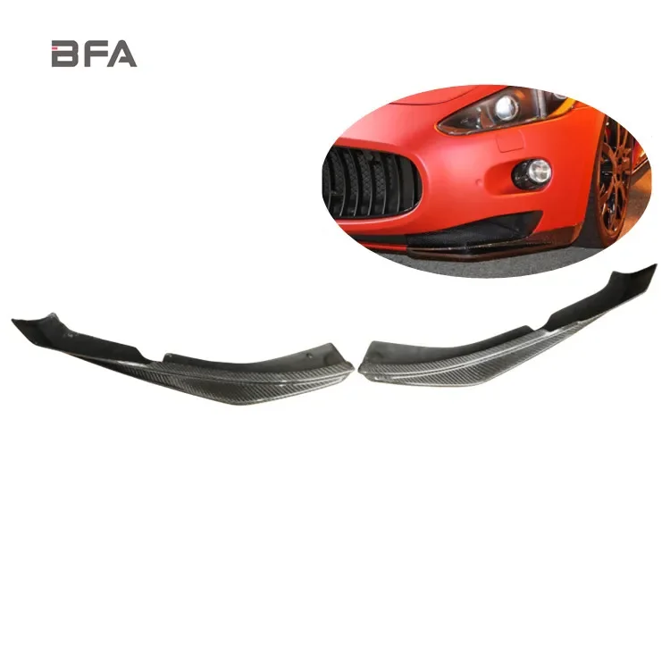 

For Maserati Granturismo GT GTS Added carbon fiber front bumper corners Upgrades Front bumper spoiler