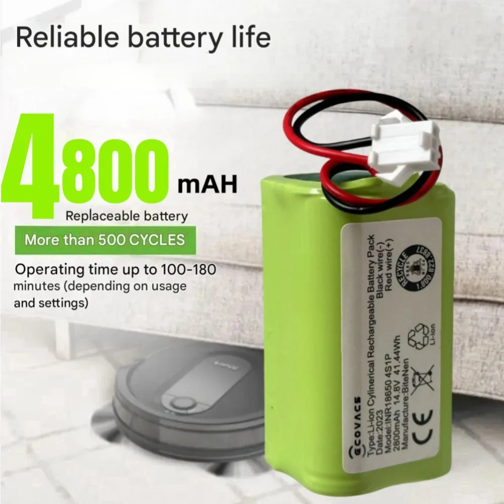 ~ 4800mAh 14.4V Battery For eufy RoboVac 15C 15T 25C 30 30C 35C MAX G10 G15 G20 G30 Hybrid Edge Robot Vacuum Cleaner Accessories view 2