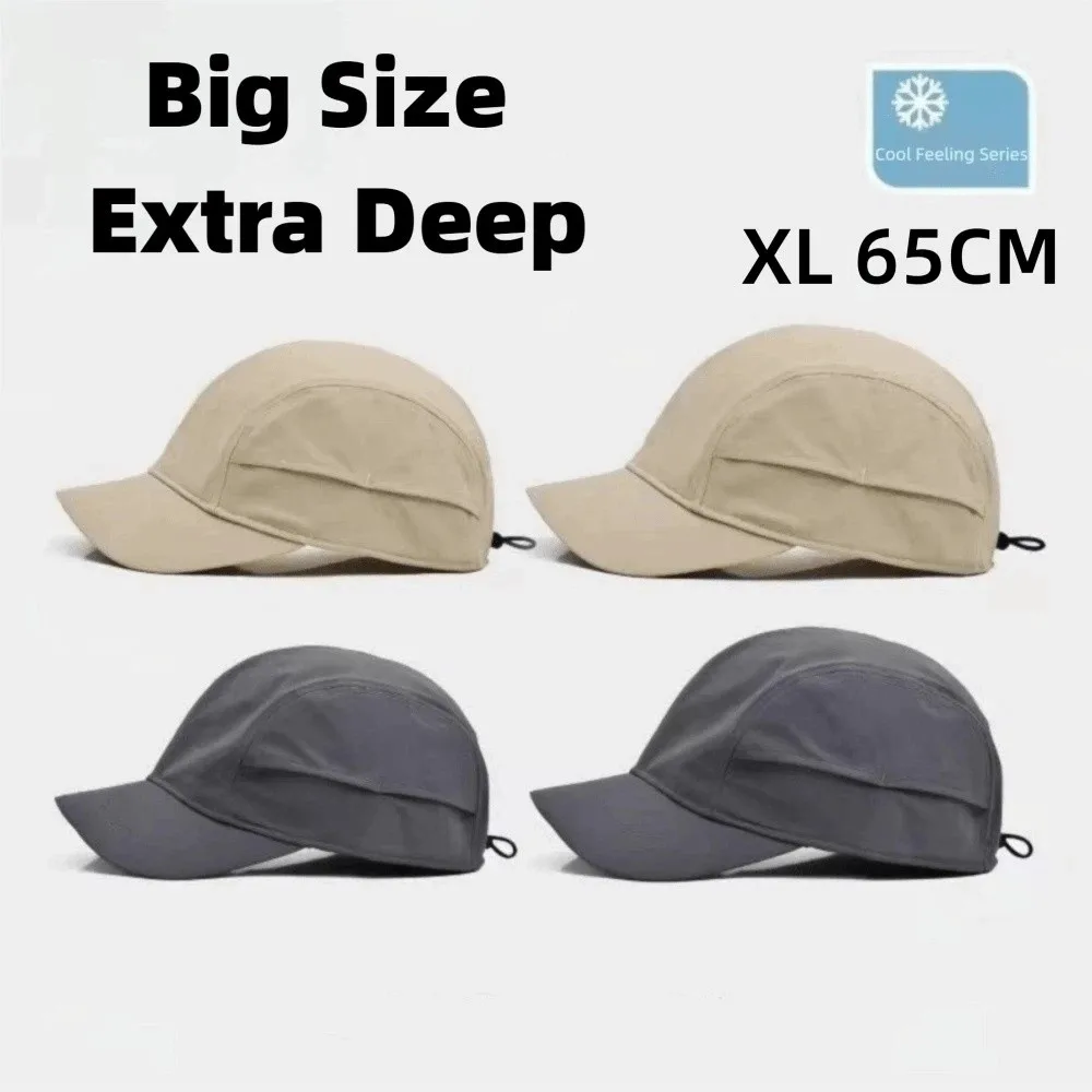 Vintage Big Size Baseball Caps Light Thin Adjustable Sports Hat Solid Color Quick Drying Trucker Cap Snapback Hats