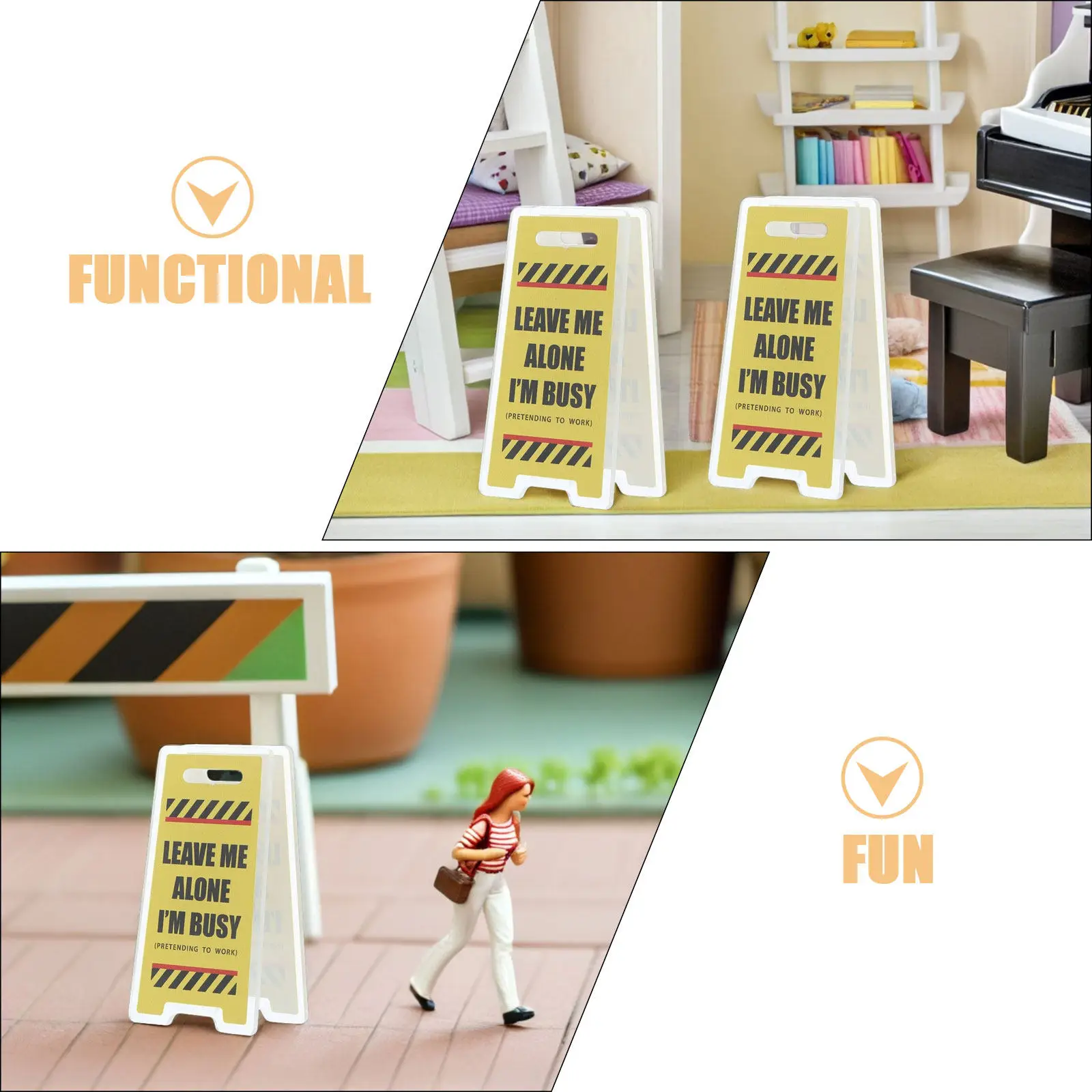 12Pcs Cute Desk Note Holder Clips Mini Acrylic Office Sign Clips Funny Coworker Desk Signs Functional Reminder Holder for Home