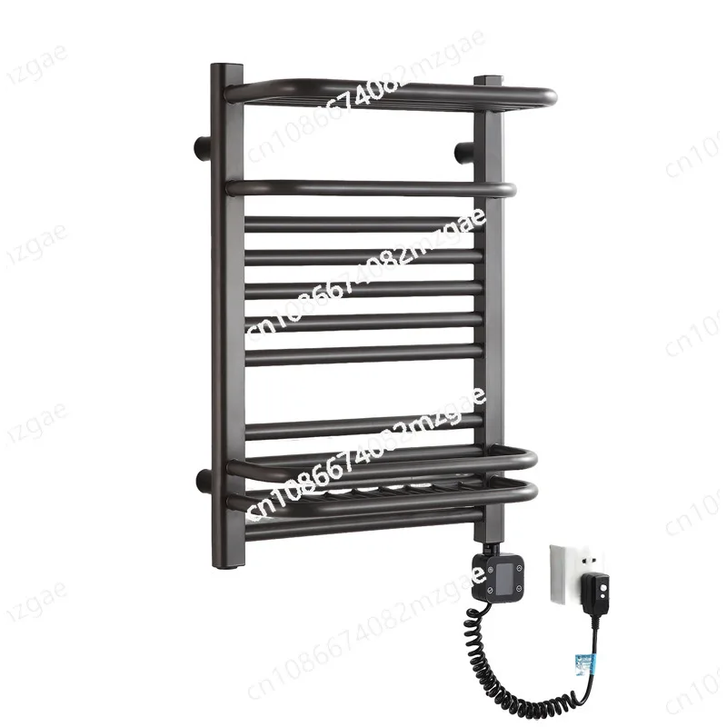 

Electric towel rack household bathroom toilet electric heating drying integrated storage rack