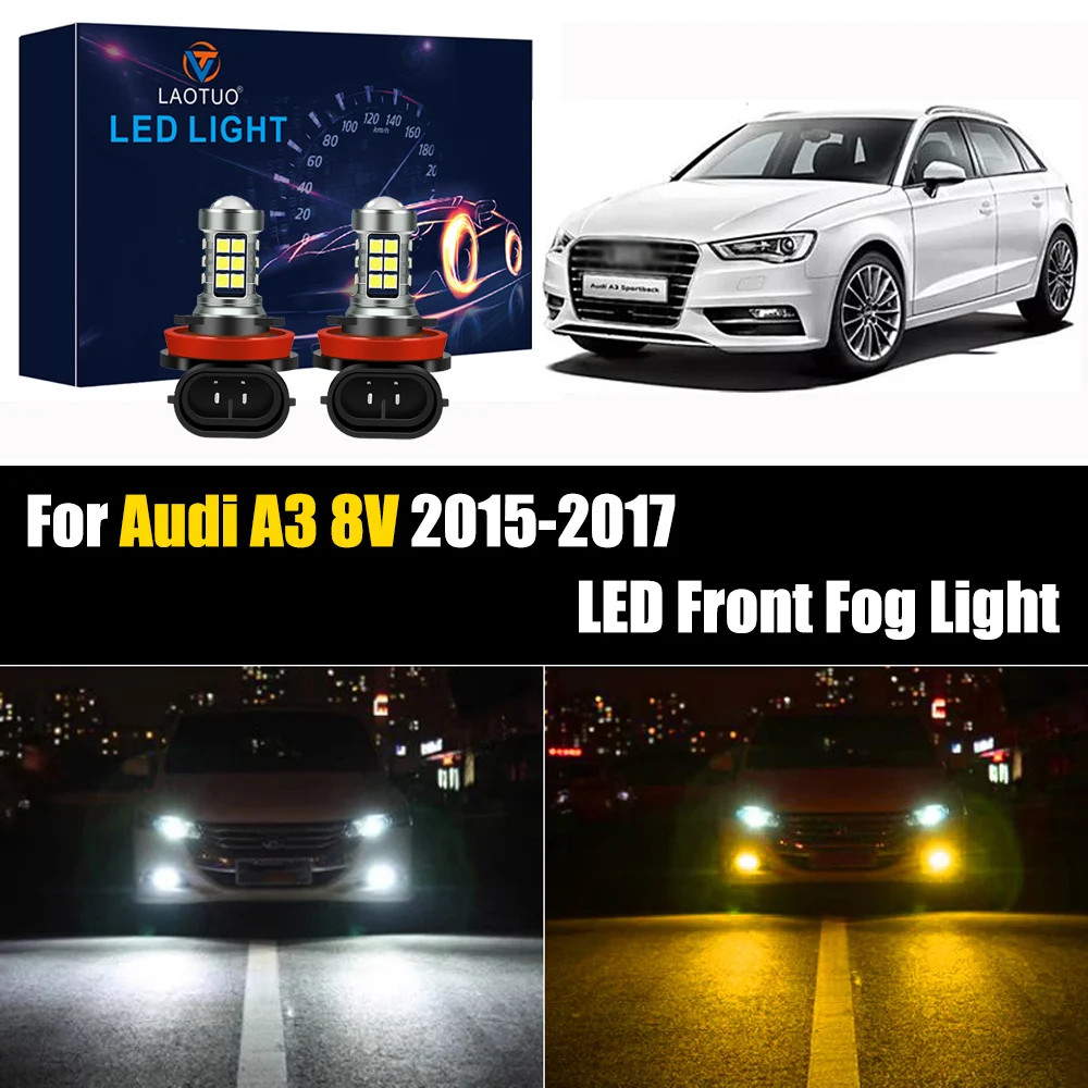 

2pcs auto Fog Lamp For Audi A3 2015 2016 2017 Car Driving Daying Running Lights Fog Lamps Accessories 12v
