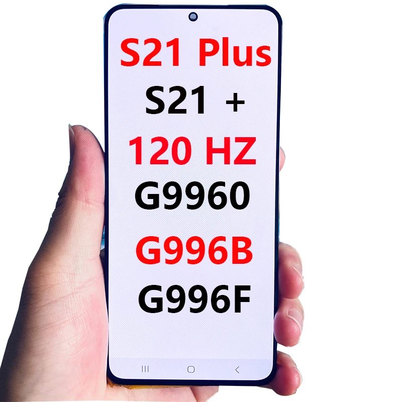 

С 80% стеклянной рамкой Super AMOLED для Samsung S21 Plus, дигитайзер сенсорного экрана для S21 Plus G966F G9960 G996B ЖК-дисплея