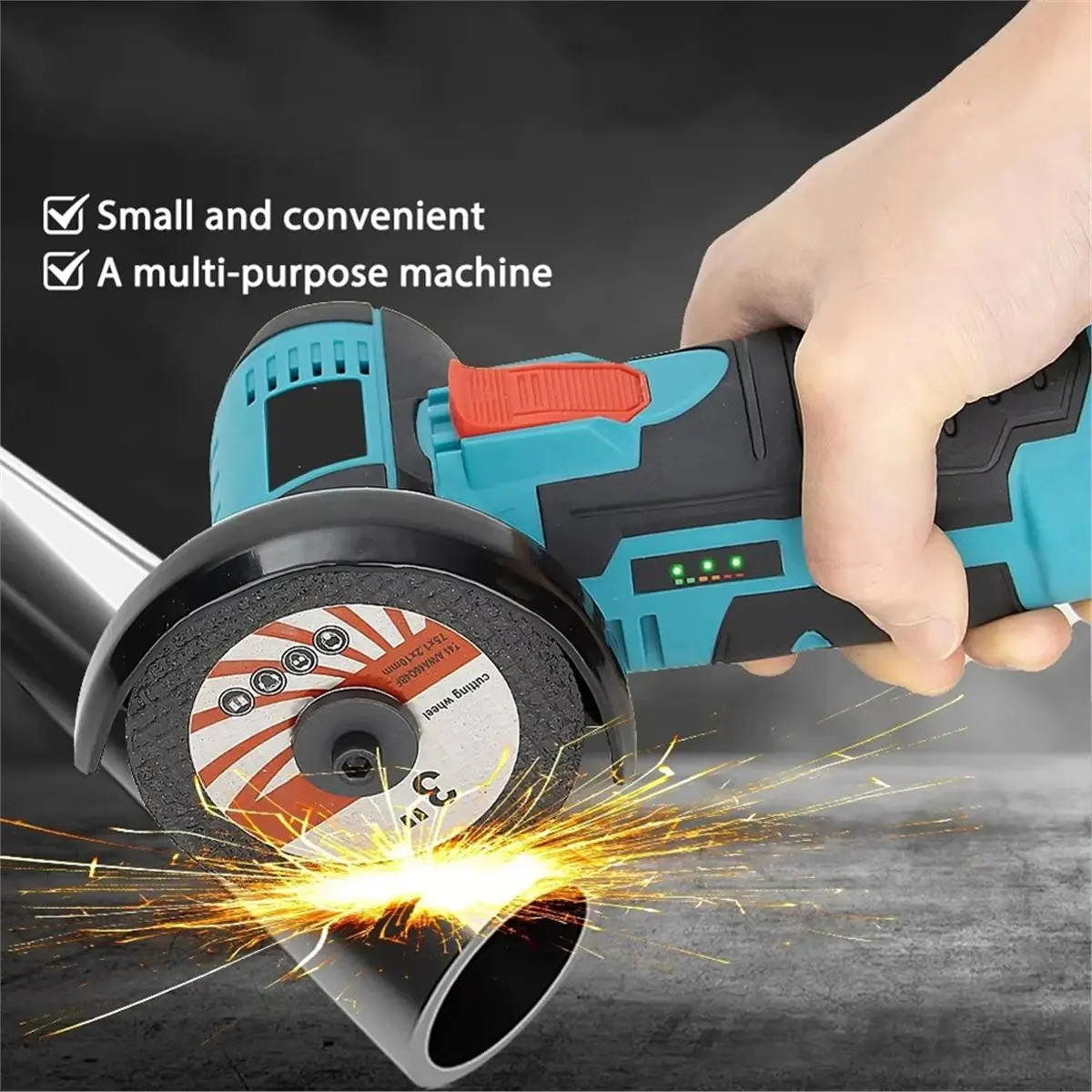 

A2014P ~12v Mini Angle Grinder 3 Inch Cordless for Cutting, Polishing, and Grinding EU Plug
