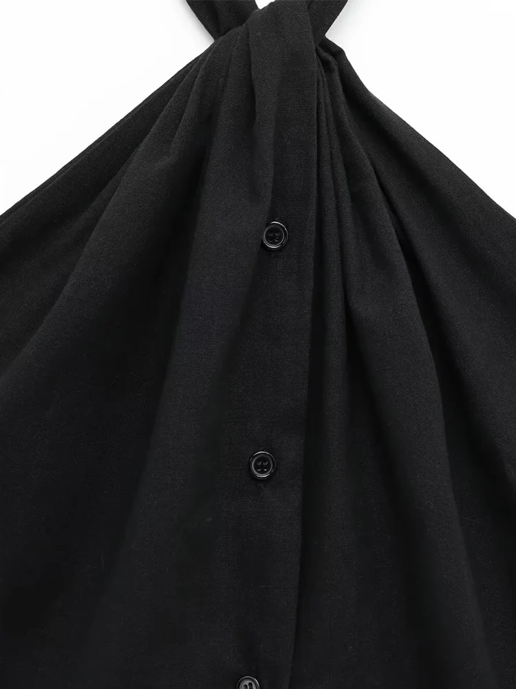 Neue Damenbekleidung im europäischen und amerikanischen Stil, modisch, einfach und vielseitig, Neckholder-Twist-Weste, Hosenträger-Top