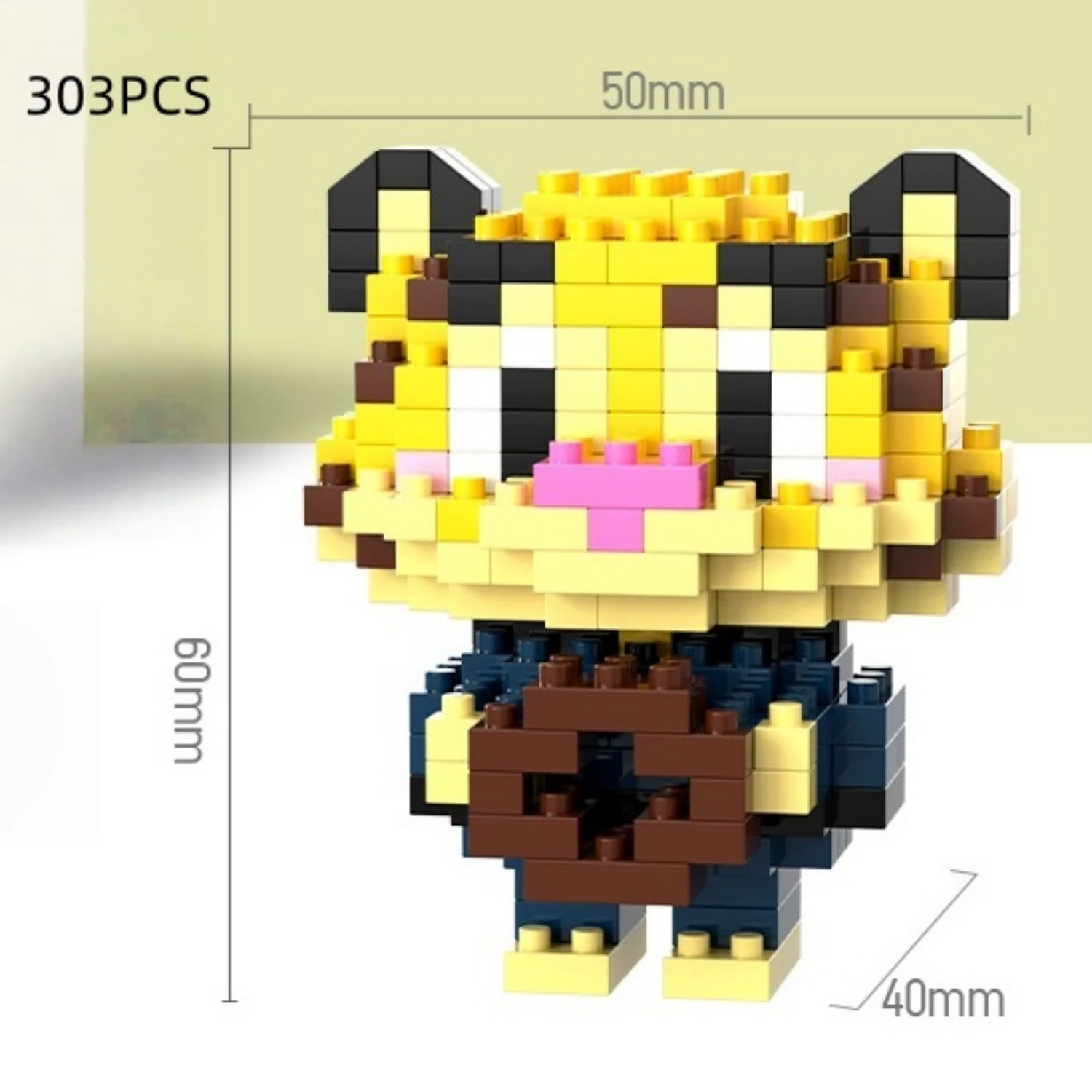 6 cm hoge deeltjesbouwstenen assemblage speelgoed mini desktop ornamenten kamerdecoratie Halloween Kerstmis anime cartoon kawaii