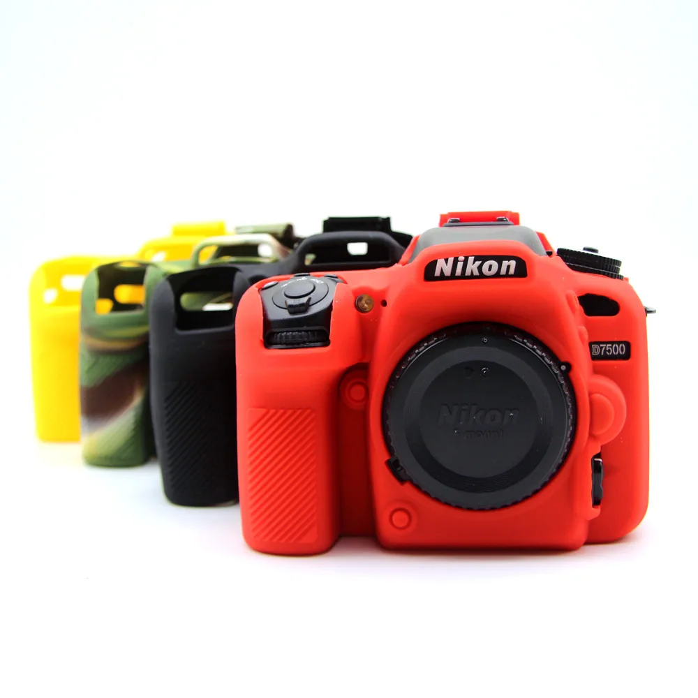 Silicon Sleeve Armor Case Body Cover Protector Frame Skin for Nikon D7500 D 7500 DSLR Camera Rubber Shell Protective Video Bag
