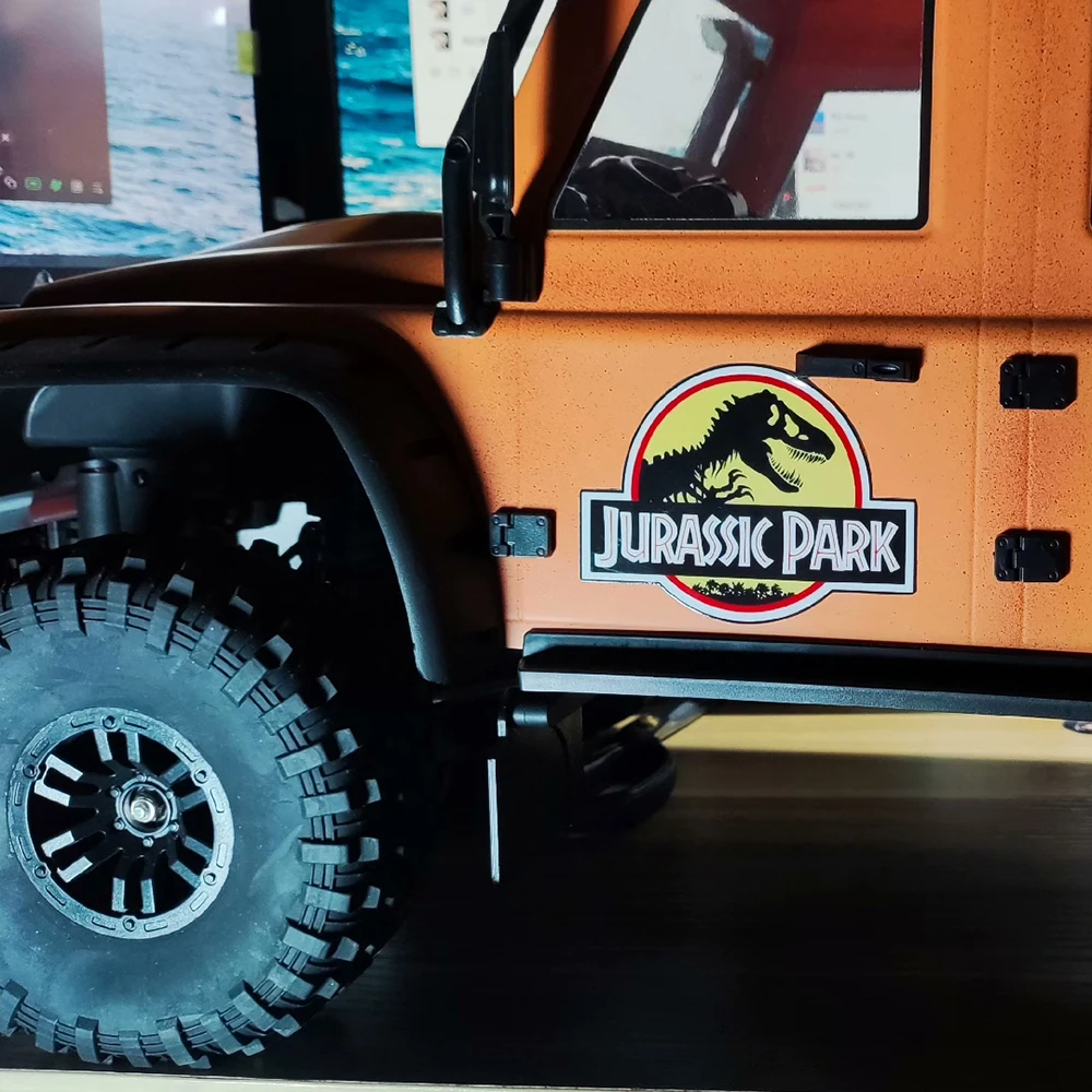 Decoración de pegatina de dinosaurio de carcasa de coche simulada para 1/10 coche trepador de control remoto TRX4 Defender VS4 Sport Jeep AXIAL SCX10 RC4WD D90 piezas