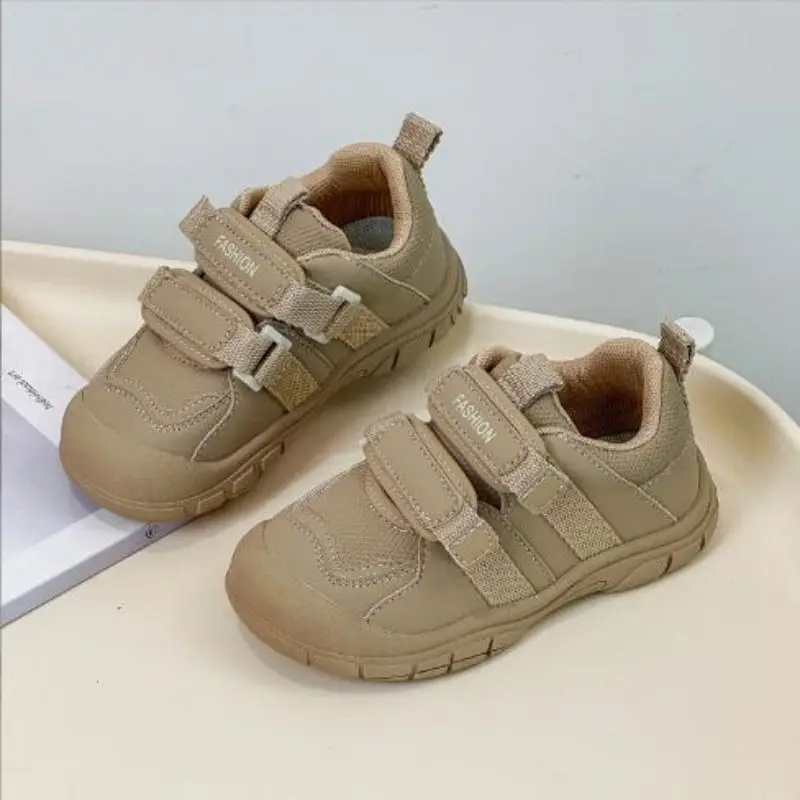 Children's Shoes 2024 Autumn New Boys Girls Anti Kick Head Leisure Mountaineering Sports Shoes Board Shoes Anti slip Training Sh