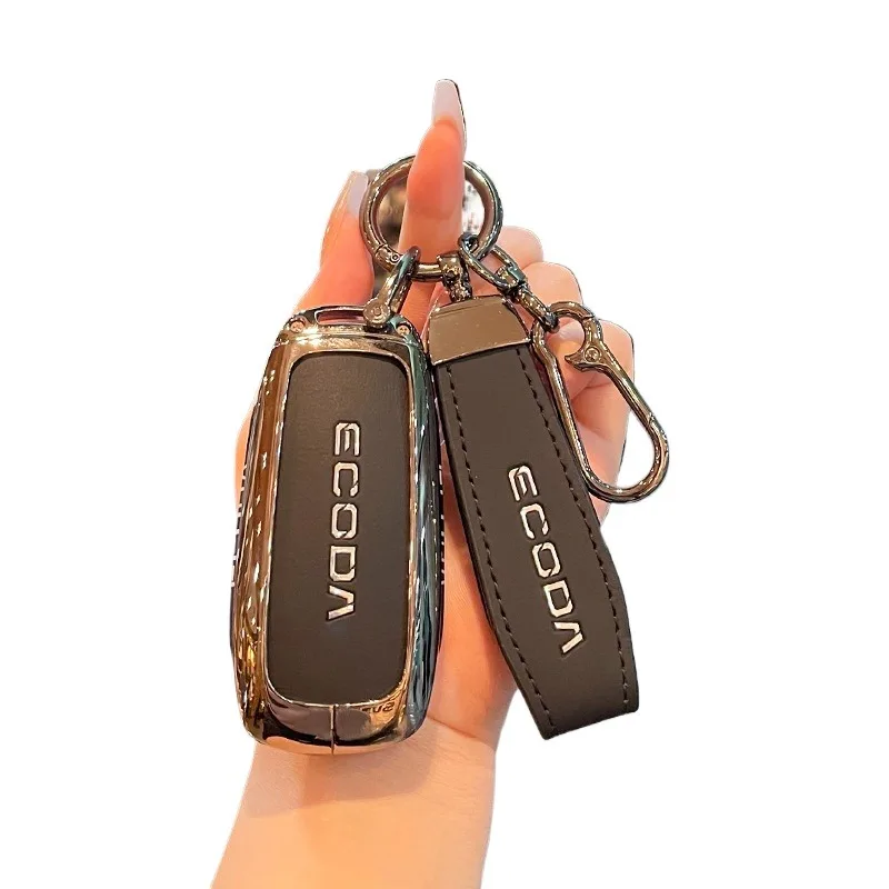 Zinc Alloy Key Fob Cover for OMODA 5/C5/7 (Chery), Heavy Duty Metal KeyCase Shell with Keychain, Anti-Drop & Scratch Proof
