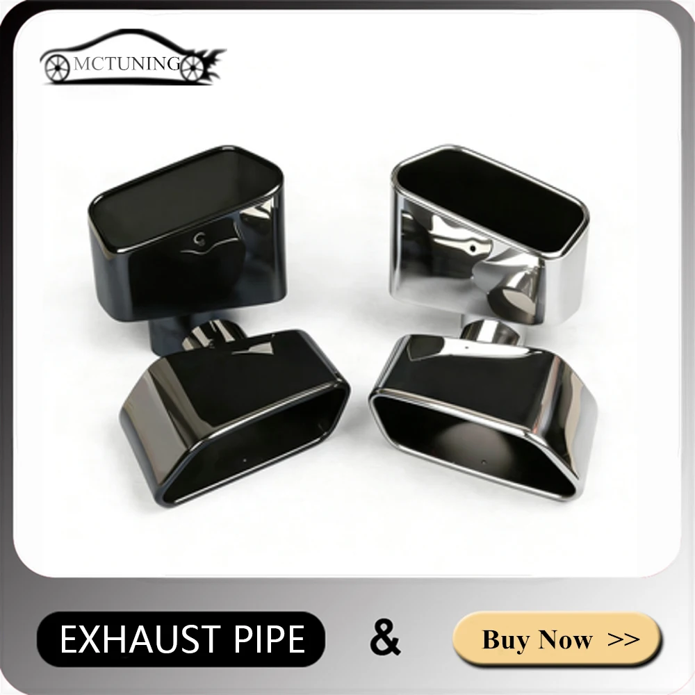 

Универсальная выхлопная труба для автомобиля, наконечник глушителя из нержавеющей стали 304, черный/серебристый, модифицированная автозапчасть