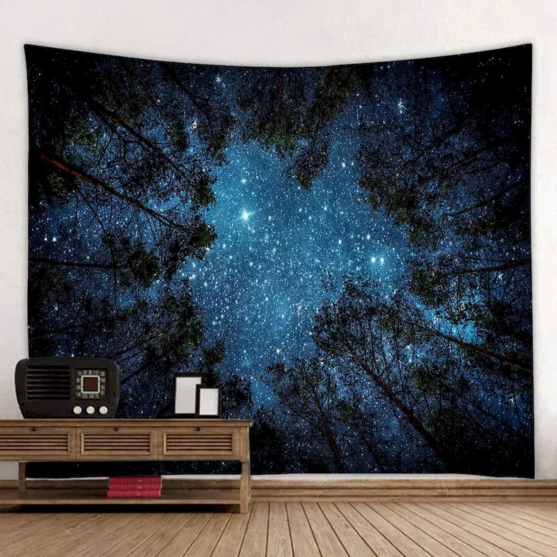 VIKAMA Forest Tapestry Moss Tree Wall Hanging Home Background Cloth Bedroom Dormitory Home Wall Decoration
