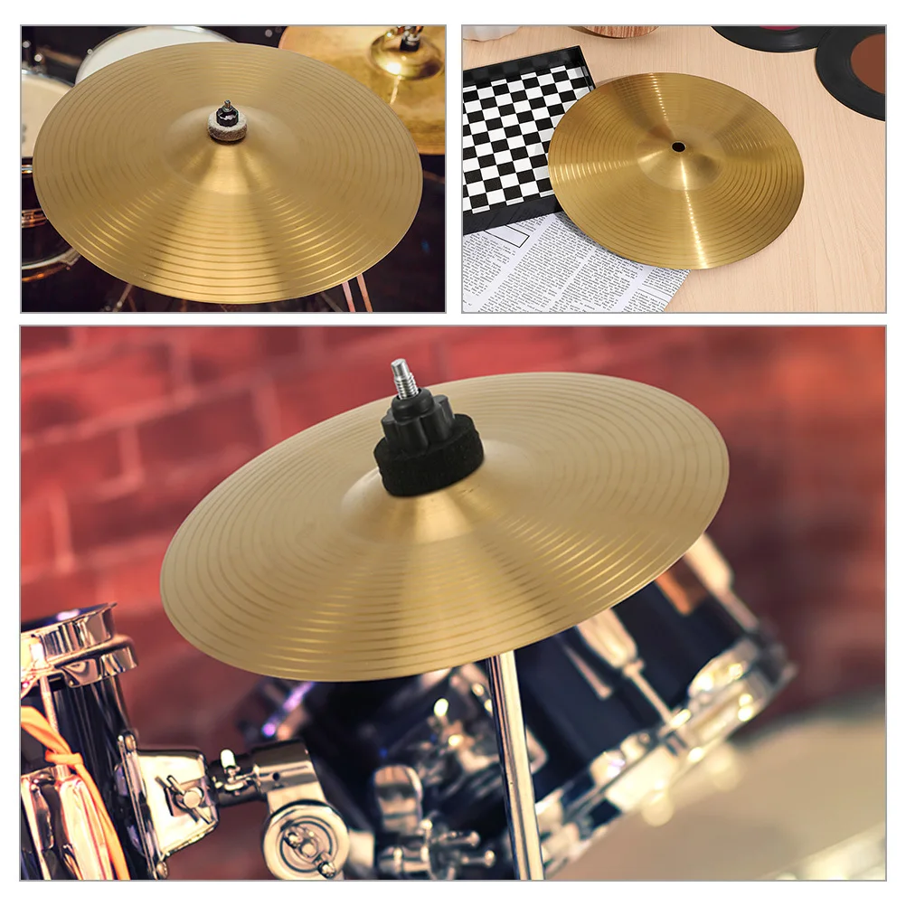 

OFFSCH Jazz Drum Set Practice Cymbal Crash Copper Musical Instrument Accessory for Beginners