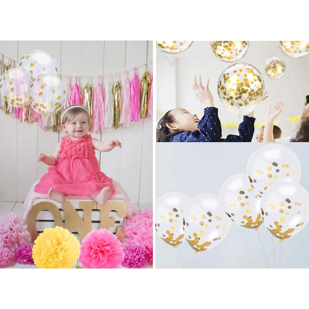 

15 Pcs Memorable Decorations Party Confetti Balloons Clear Decorate Transparent Wedding