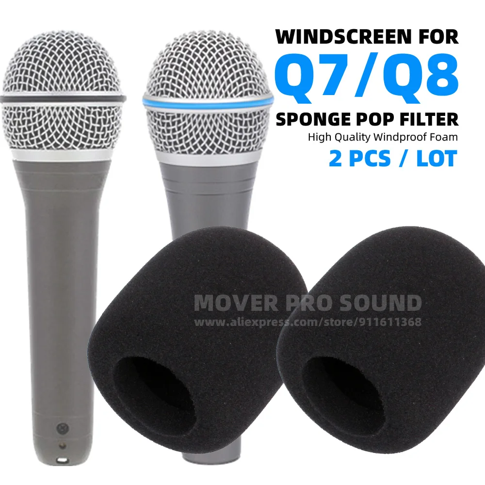 Windscreen Foam Sponge Pop Filter For SAMSON Q7 Q8 Q7x Q8x Q 7 8 X Dynamic Microphone Screen Mic Windproof Cover Windshield