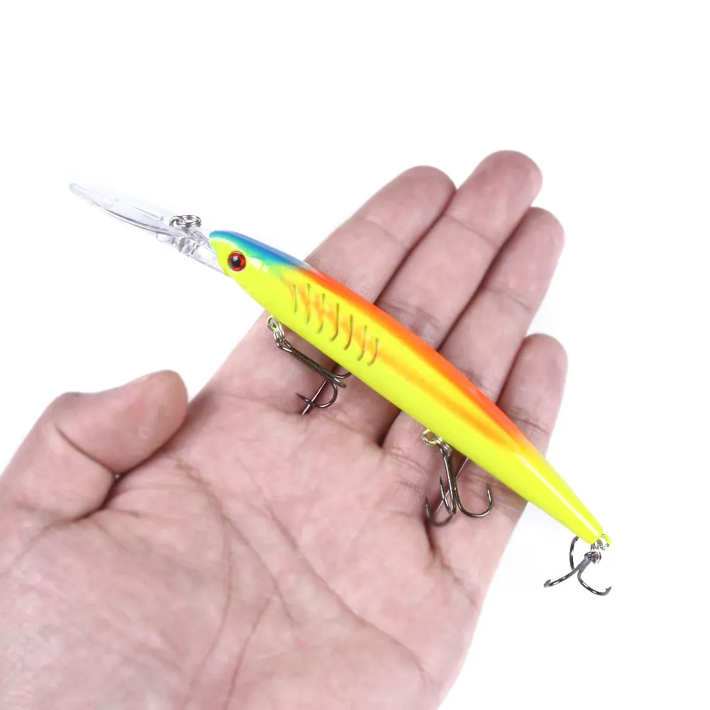 6pcs 14.5cm 12.7g Minnow Lures set Hard Bait Set for Bass Pike carp diving 1.8-2.7M