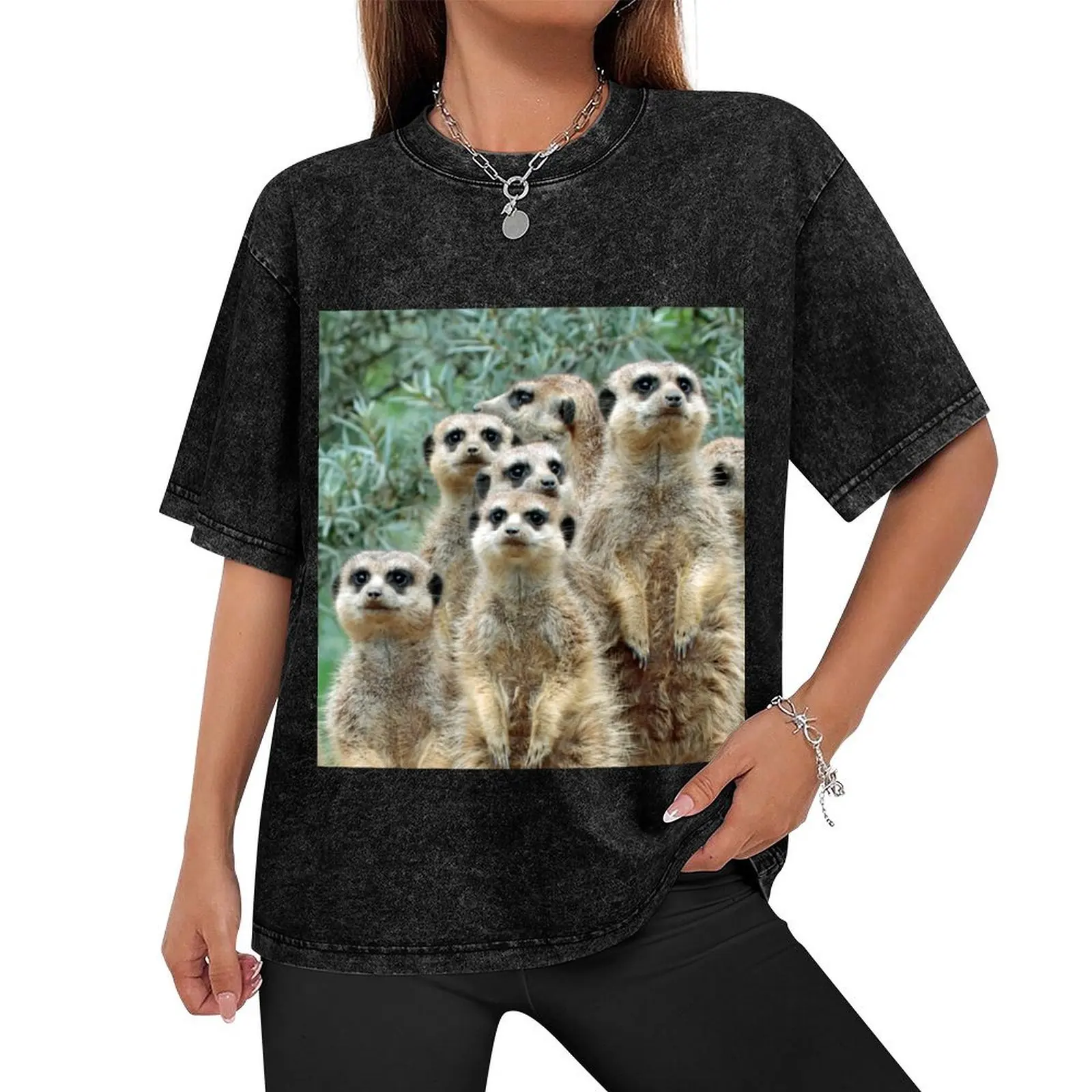 Meerkat 012 T-Shirt for a boy street wear luxury clothes men