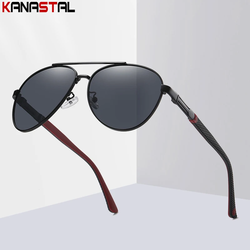 Men Polarized Sunglasses UV400 Anti Skidding Leg Sun Glasses Metal Toad Eyeglasses Frame Fishing Beach Bike Travel Shade Eyewear