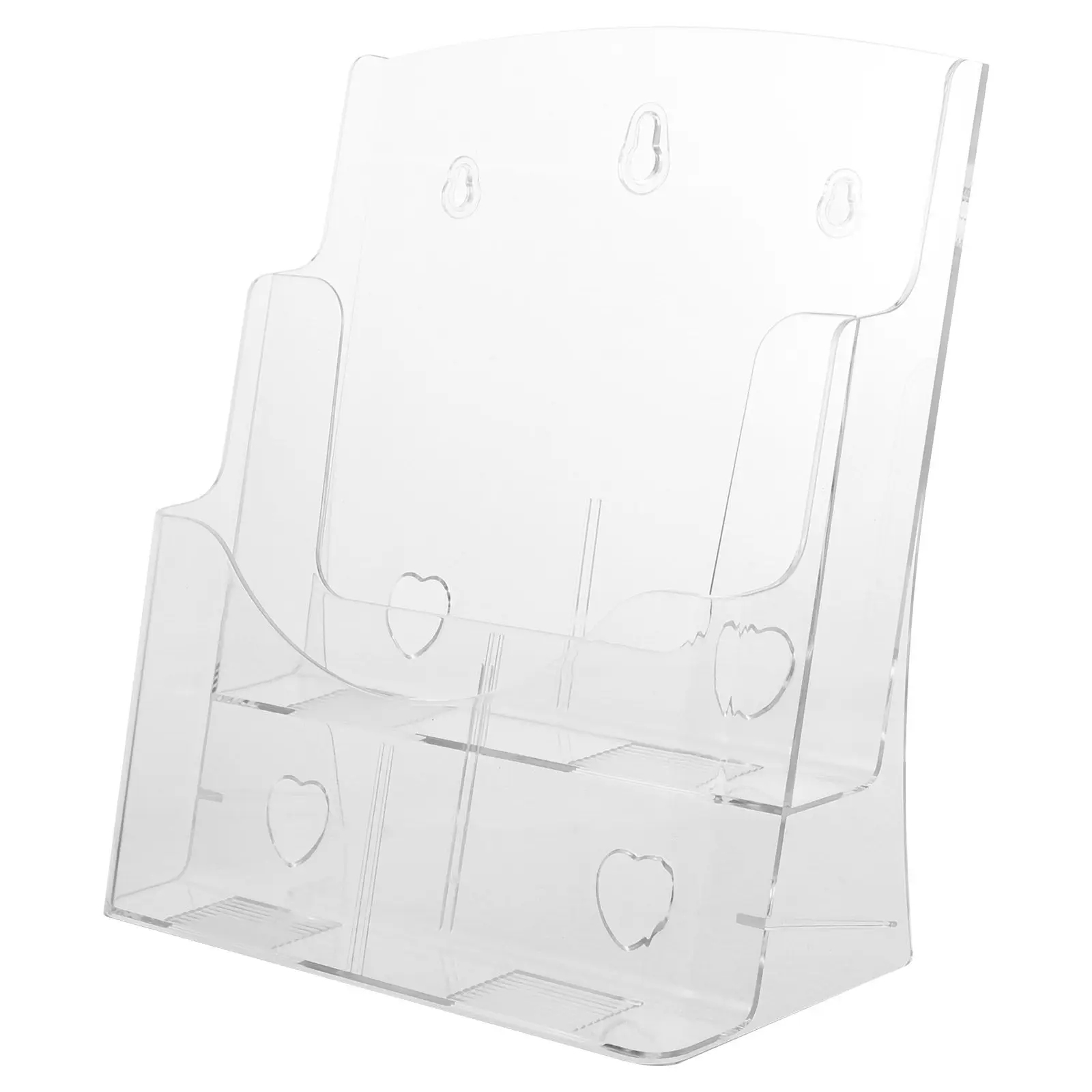 A4 Acrylic Document Holder Clear Wall Mounted File Rack Paper Display Stand Magazine Organizer Office Folder