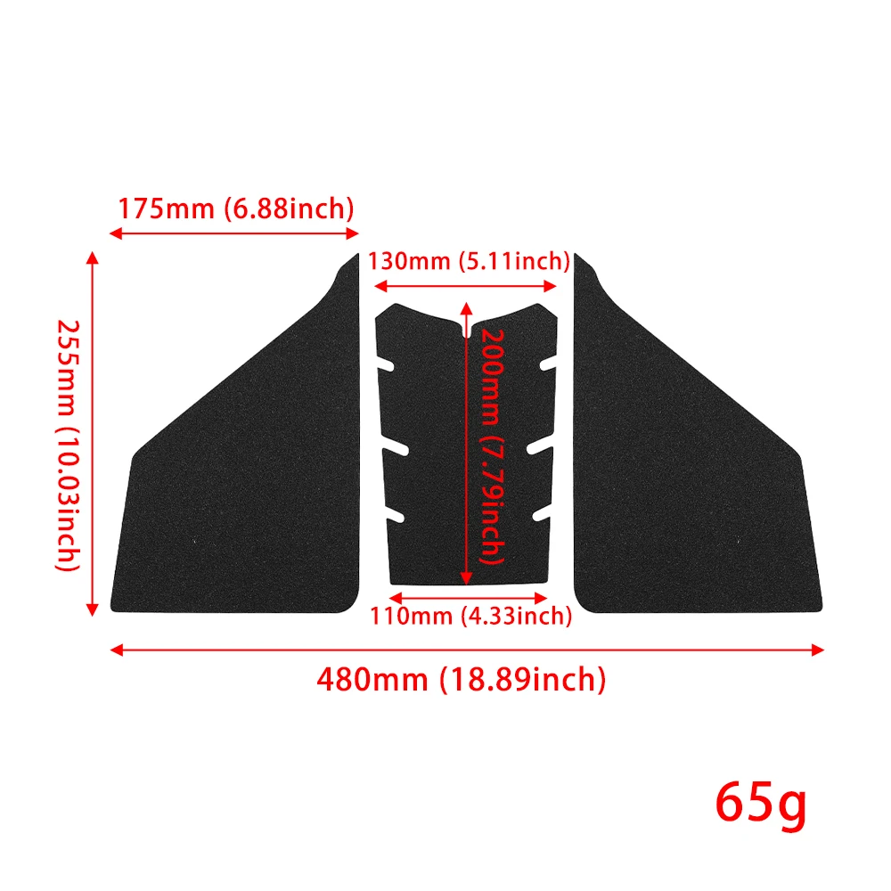 Cocok untuk QJMOTOR SRT500 QJ500GS-5F 2021-ON SRT 500 bantalan tangki bahan bakar antiselip pelindung stiker traksi pegangan lutut Gas
