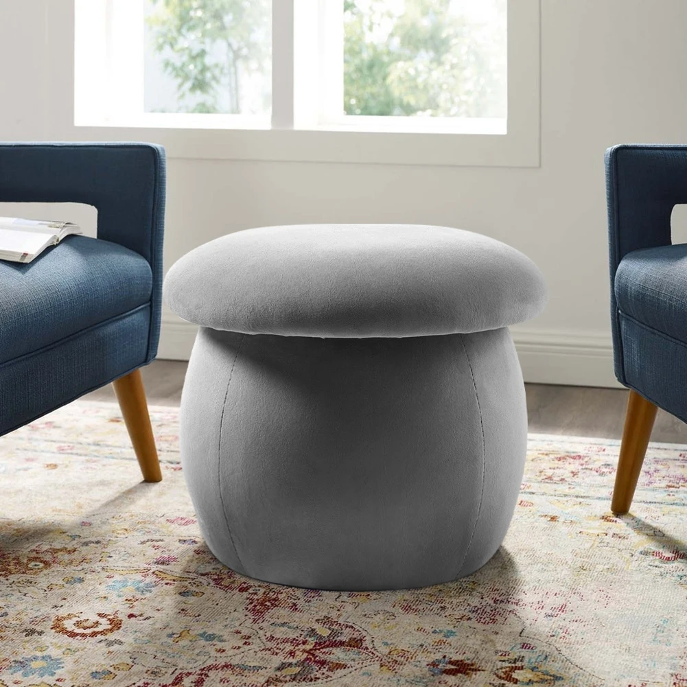 Cute Mushroom-Shaped Velvet Multifunctional Household Pouf Ottoman