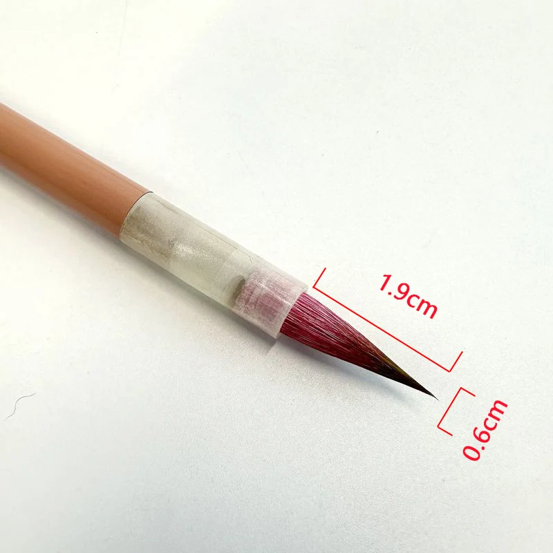 2Pcs Luxurious Calligraphy Brushes Red Wolf Weasel Hair Writing Brush Chinese Traditional Write Brushes Small Regular Script Pen