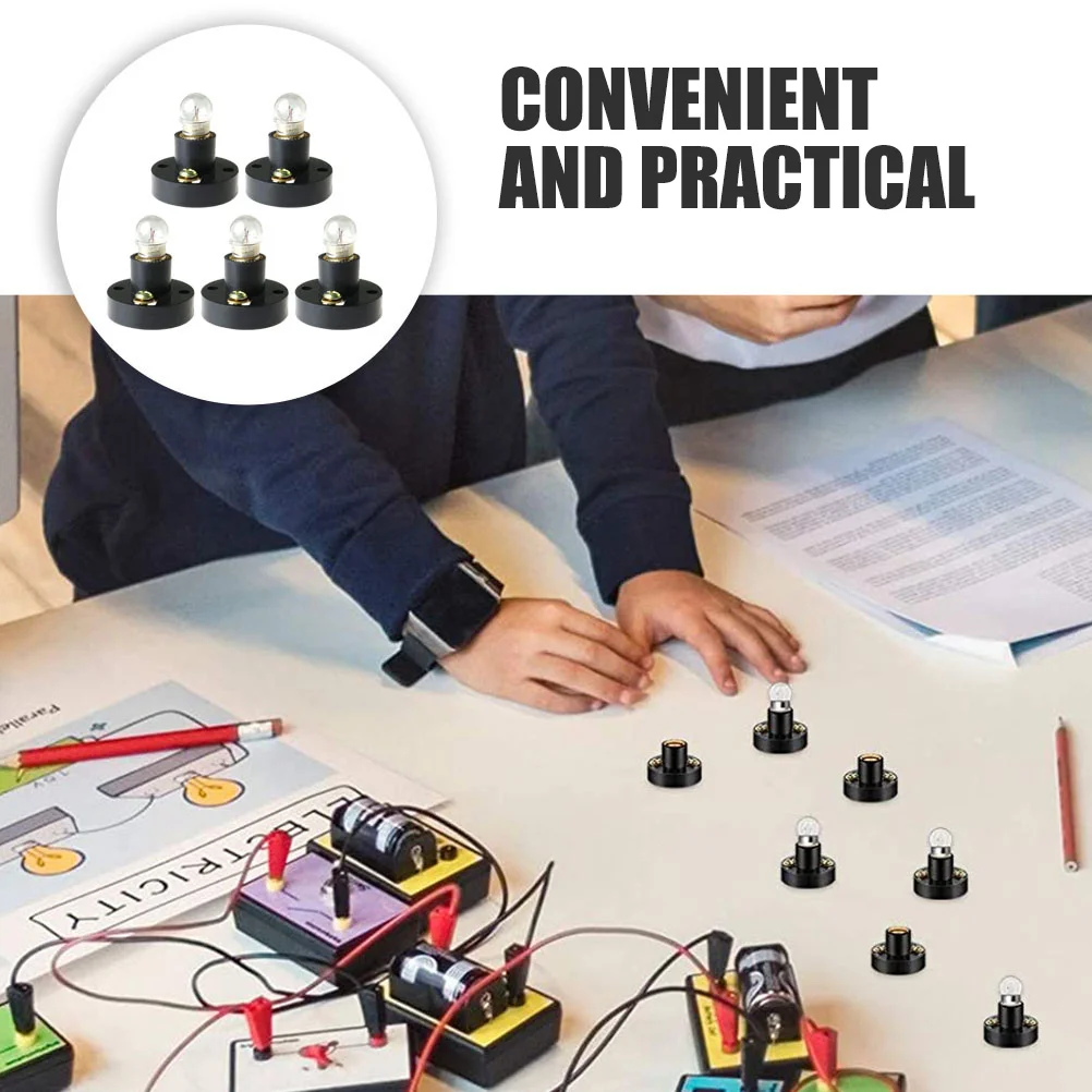 1Set Screw Light Bulb Holder Base Set Durable Light Bulb Holder Stand for Physics Experiment Lighting Accessories