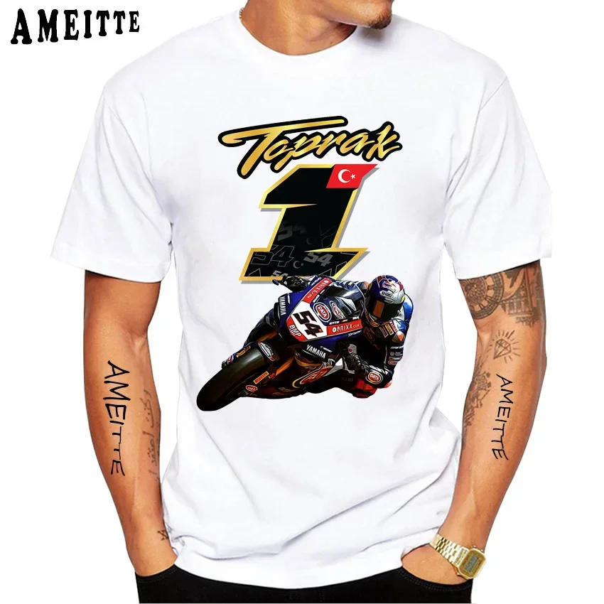 Toprak Razgatlioglu 54 GP Race Legend T-Shirt New Men Short Sleeve Boy Adventure Sport Casual White Tops Motorcycle Rider Tees