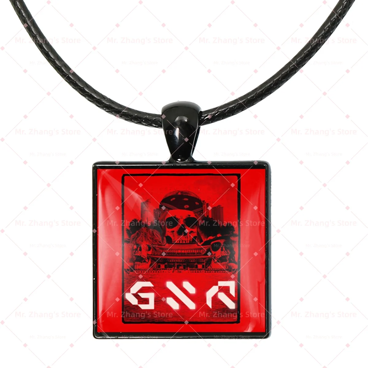 Guns N Roses Necklace for Men Women Rock Band Glass Cabochon Poster 25mmX25mm Pendant Music Jewelry Fans Souvenir Gift