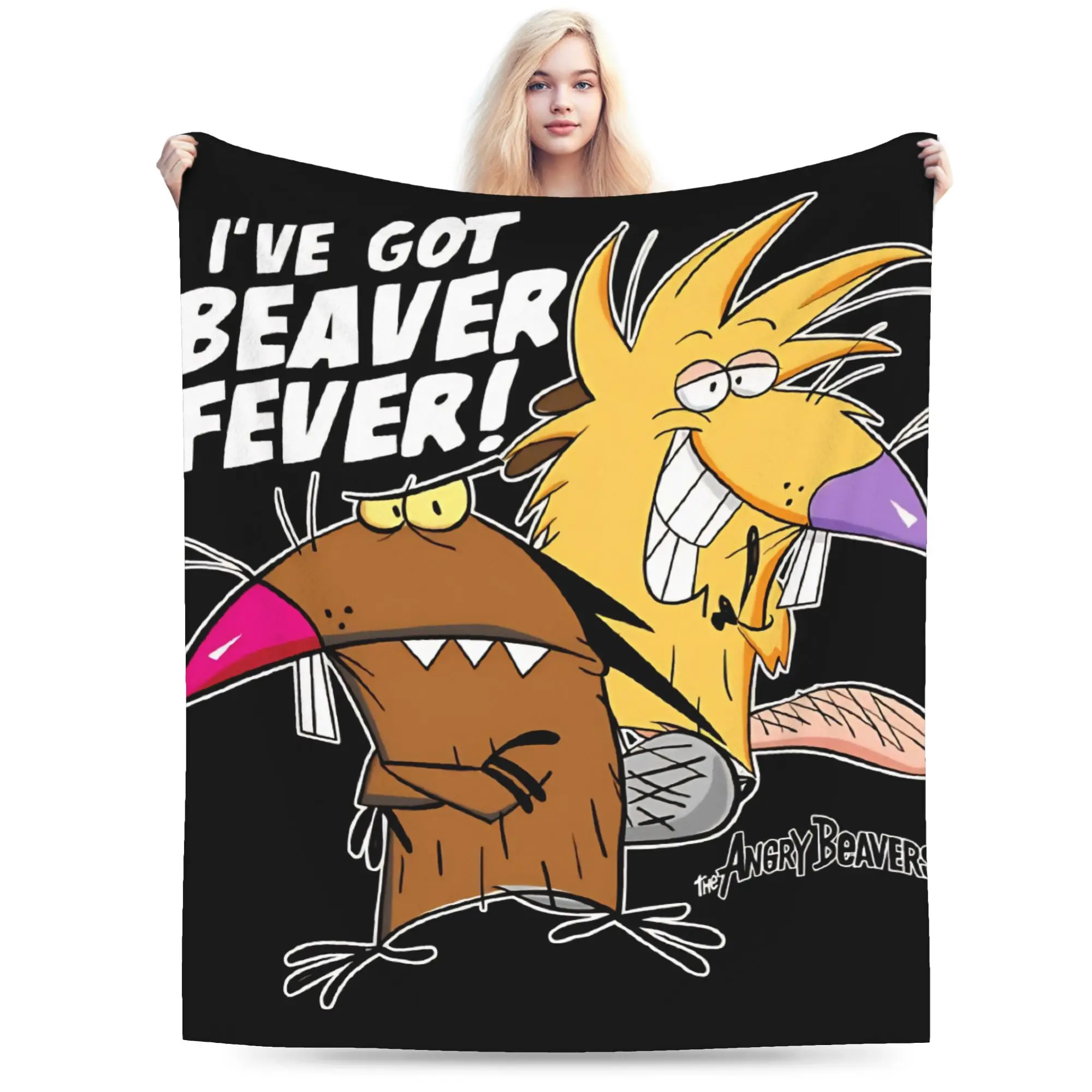 Angry Beavers Daggett & Norbert Feverish  Blanket Ultra-Soft Fleece Relax Present  Throw Blankets Bedding Throws