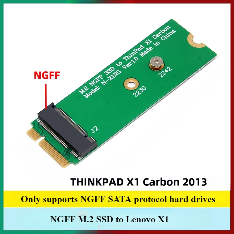 Suitable for NGFF M.2 SSD to Lenovo X1 Carbon 2013 SSD solid state drive adapter card