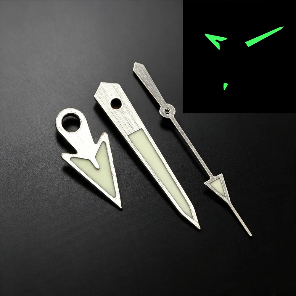 Super Bright C3 Green Lume Brushed Watch Hands Replacement for NH35 NH36 NH38 NH39 NH70 4R 7S26 6L35