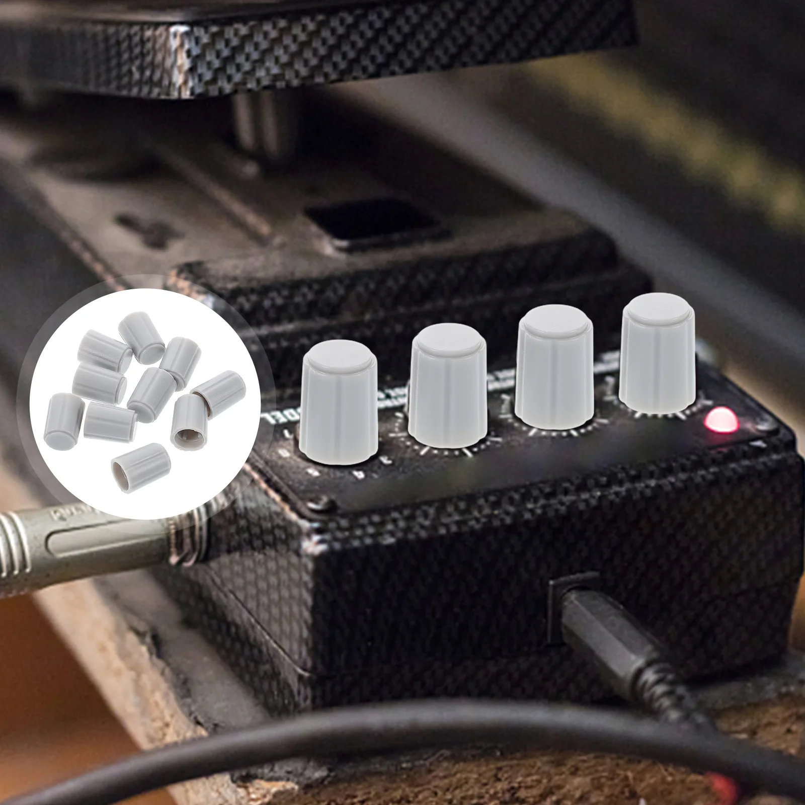 

10Pcs Guitar Tuning Tone Buttons Plastic Knobs for Electric Bass Volume Control Replacement Parts Easy Adjustments